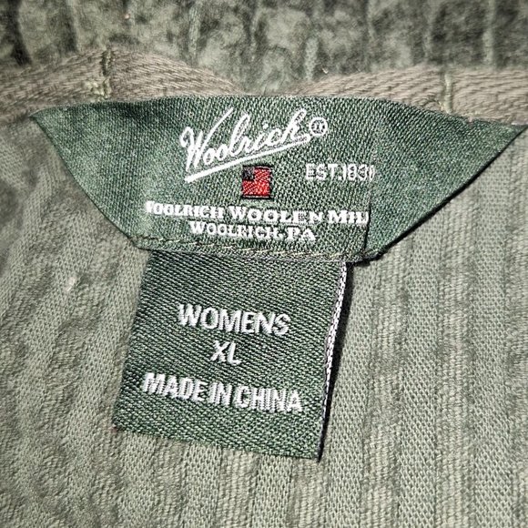 Woolrich Spruce Green Corduroy Vest with Zipper Closure, Stand Up Collar Size XL - Picture 8 of 8